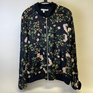 Fever Satin Floral Jacket Size M